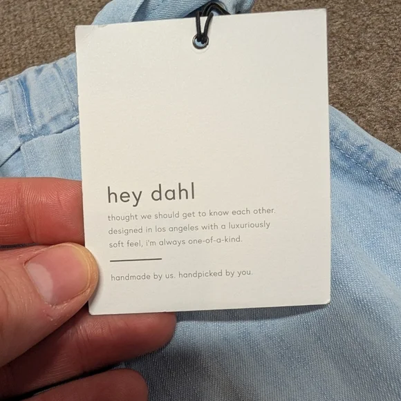 Bella Dahl Light Blue Tencel Women's Shorts Button Fly Tie Waist Large - Picture 4 of 9